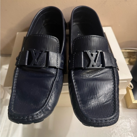 Louis Vuitton Navy Loafers EPI Leather main image 7